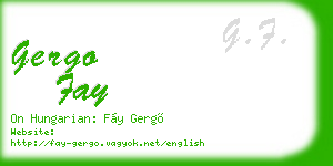 gergo fay business card