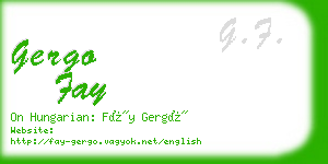 gergo fay business card